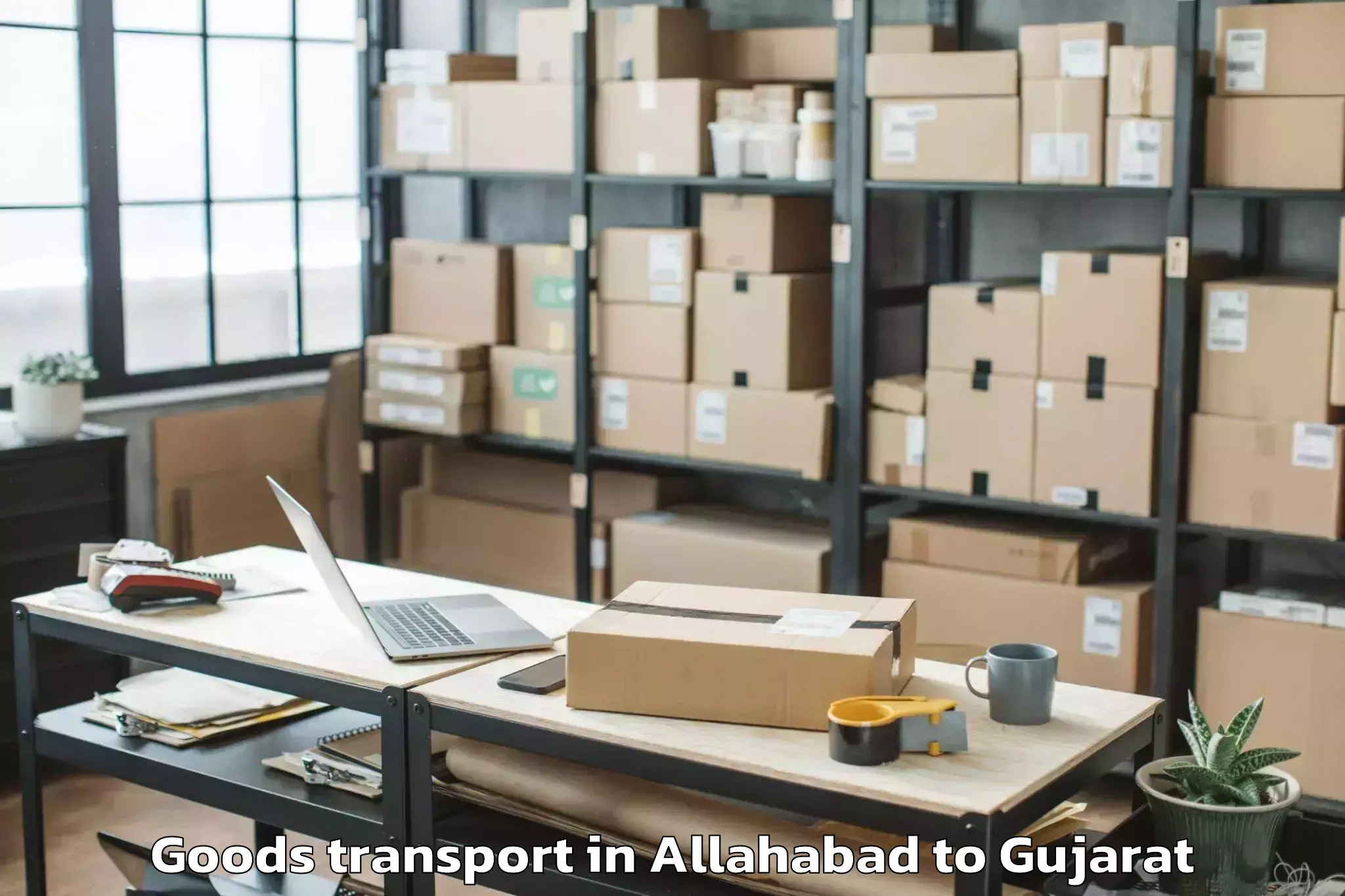 Professional Allahabad to Ganpat University Mehsana Goods Transport